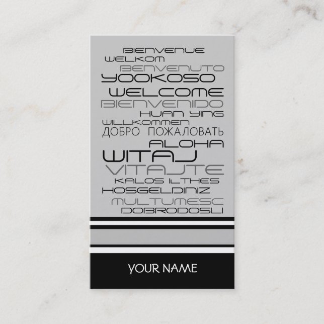 Tarjeta del negocio de representación del VIAJE (Anverso)