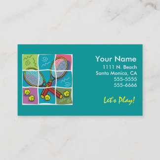 Tarjeta del "negocio" del tenis