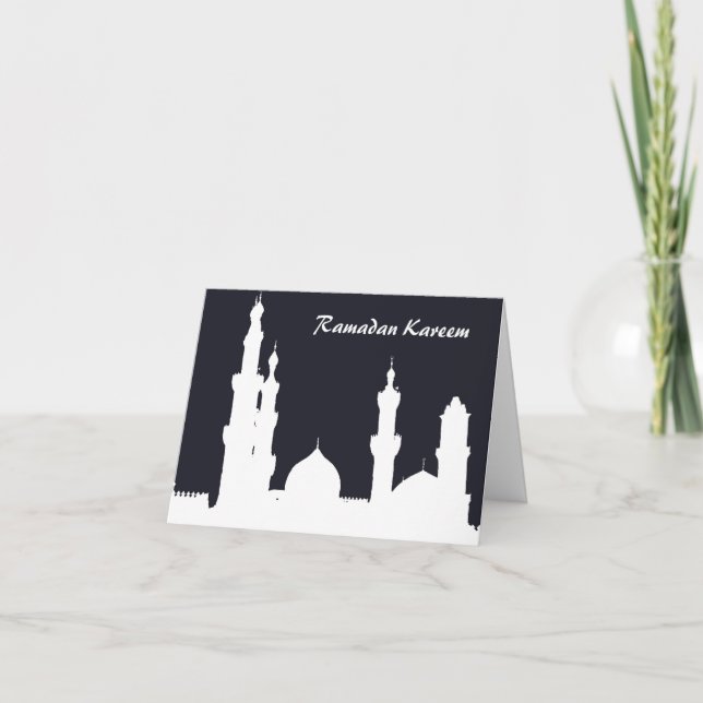 Tarjeta del negro de la mezquita del Ramadán (Anverso)