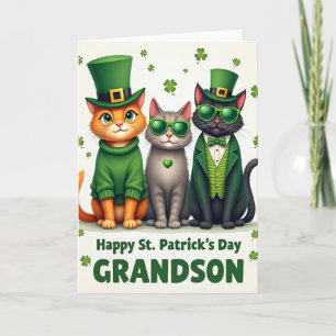 Tarjeta del nieto de los gatos de San Patricio