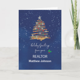 Tarjeta Del nombre del Personalizable del árbol de Navidad