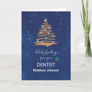 Tarjeta Del nombre del Personalizable del árbol de Navidad