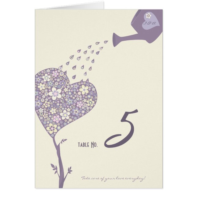 Tarjeta del número de la tabla de la boda del (Frente)