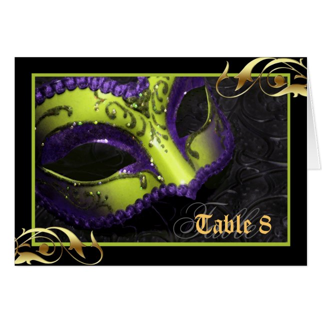 Tarjeta del número de la tabla de la máscara de la (Anverso (Horizontal))