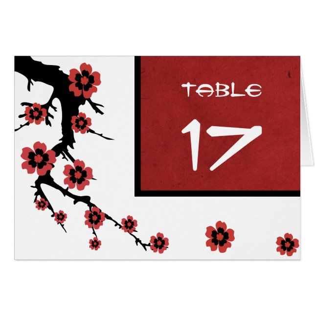 Tarjeta del número de la tabla de Sakura de la (Anverso (Horizontal))