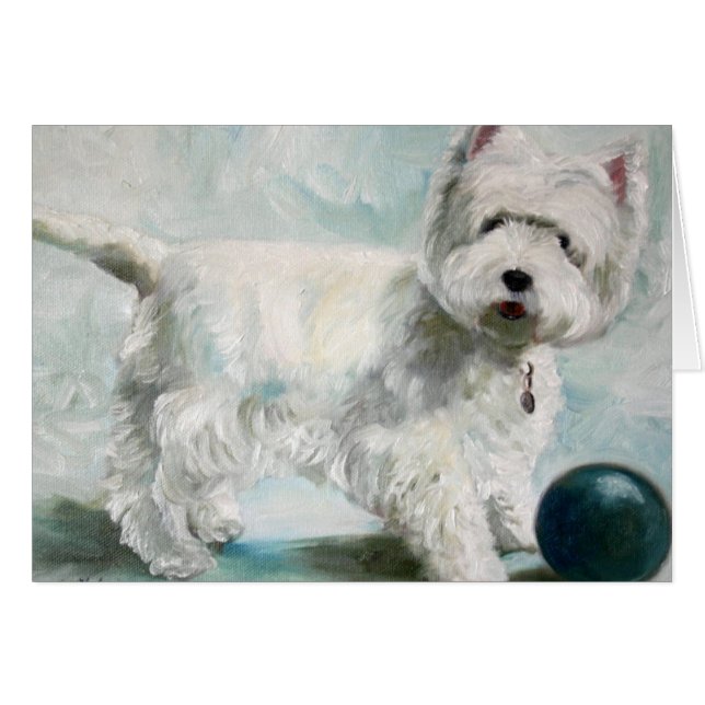 Tarjeta del oeste del perro de Terrier de la (Anverso (Horizontal))