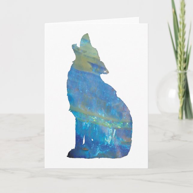 Tarjeta del ópalo del lobo (Anverso)