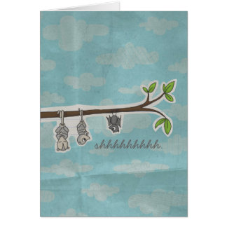 Tarjeta del oposum y del palo, shhhh.