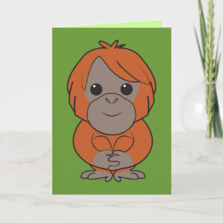 Tarjeta del orangután de Sumatran