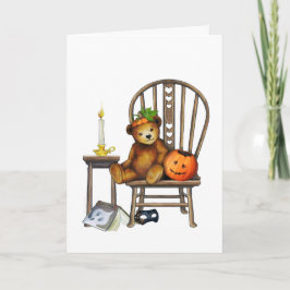 Tarjeta del oso de Halloween