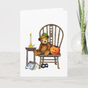 Tarjeta del oso de Halloween