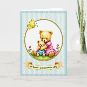 Tarjeta del Oso del Día de las Madres más Dulce