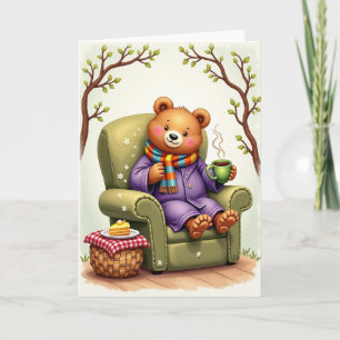 Tarjeta del oso del Día del Padre Pacífico