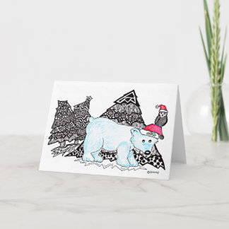 Tarjeta del oso del navidad