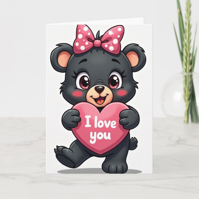 Tarjeta del Oso Te Quiero (Anverso)