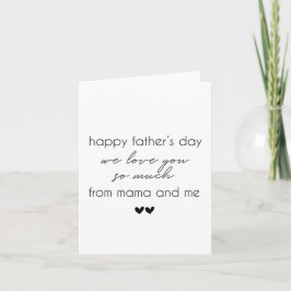 tarjeta del padre de un bebé o de un bebé.