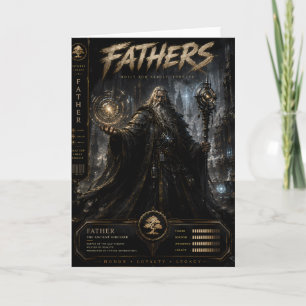 Tarjeta del padre mago antiguo