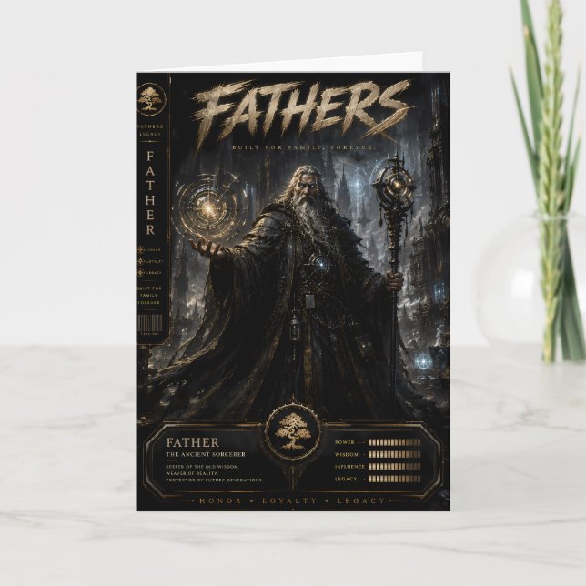Tarjeta del padre mago antiguo (Anverso)