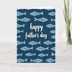Tarjeta del Padre Pez Azul Marino