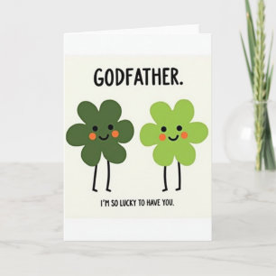 Tarjeta del Padrino del Trébol Verde
