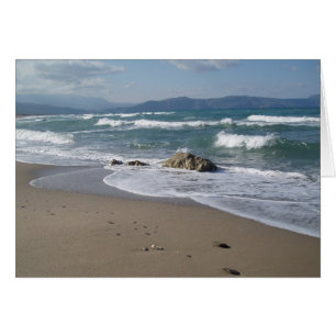 Tarjeta del paisaje marino