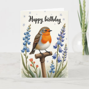 Tarjeta del pájaro de naranja dulce