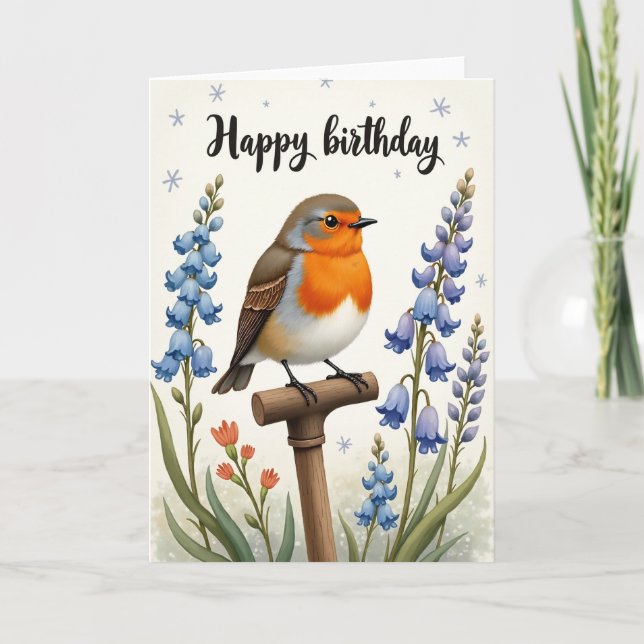 Tarjeta del pájaro de naranja dulce (Anverso)