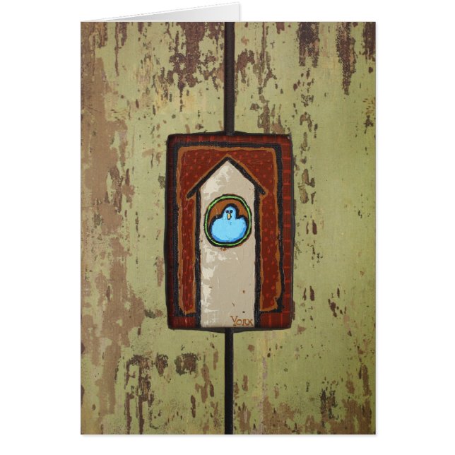 tarjeta del pájaro del peekaboo (Frente)