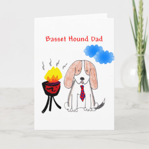 Tarjeta del papá de Basset Hound
