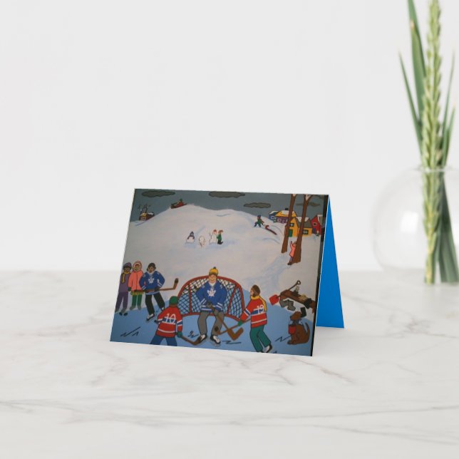 TARJETA DEL PAPÁ DEL HOCKEY (Anverso)