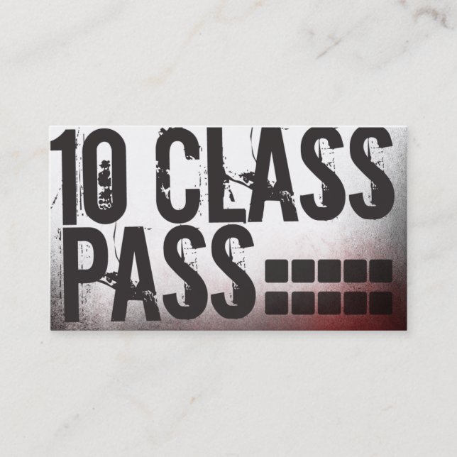 Tarjeta del paso de la clase de la tarjeta de (Anverso)