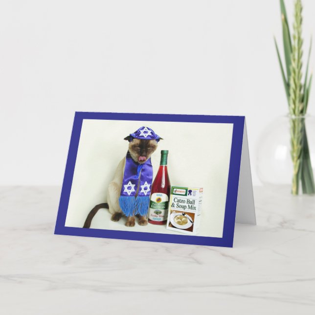 Tarjeta del Passover del gato siamés (Anverso)