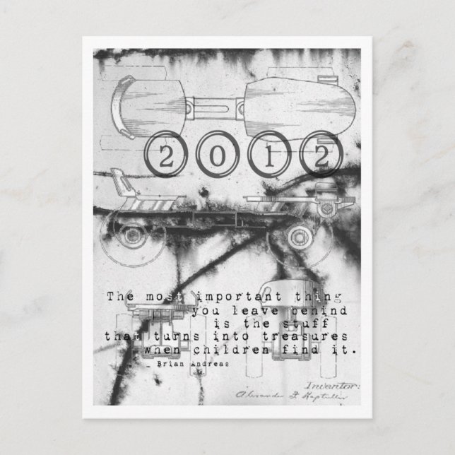 Tarjeta del patín de ruedas del Año Nuevo 2012 (Anverso)