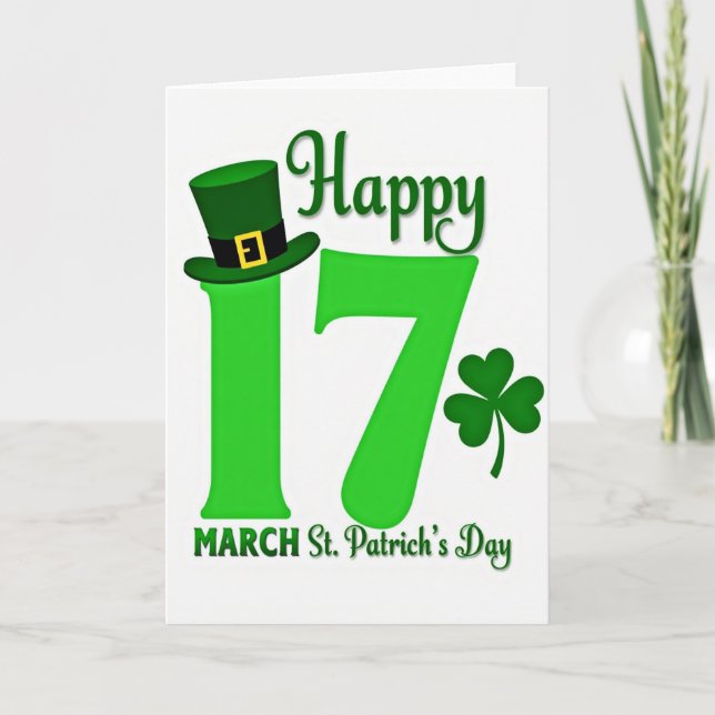 Tarjeta del patrón St Patrick verde 17 (Anverso)