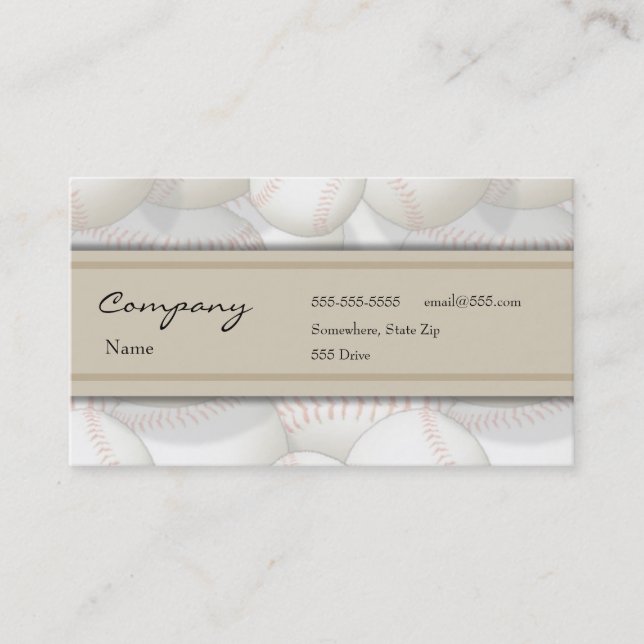 Tarjeta del perfil - béisbol (Anverso)