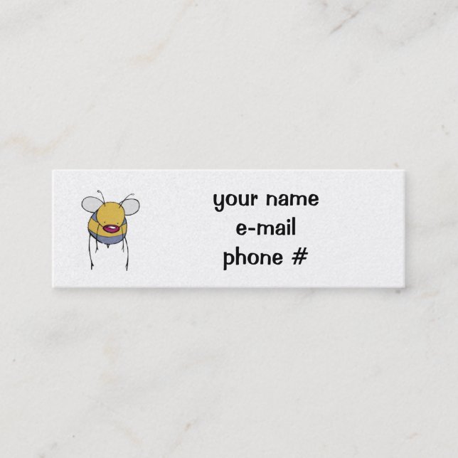 tarjeta del perfil de la abeja (Anverso)