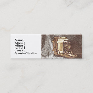 Tarjeta del perfil de la cámara del vintage