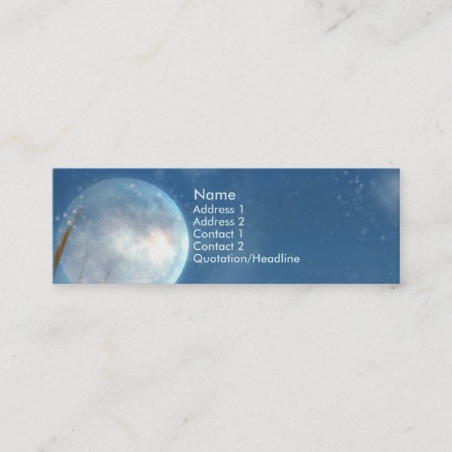 Tarjeta del perfil de la fantasía de la luna azul (Anverso)