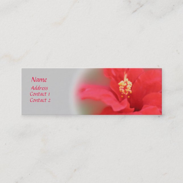 Tarjeta del perfil de la floración del hibisco (Anverso)