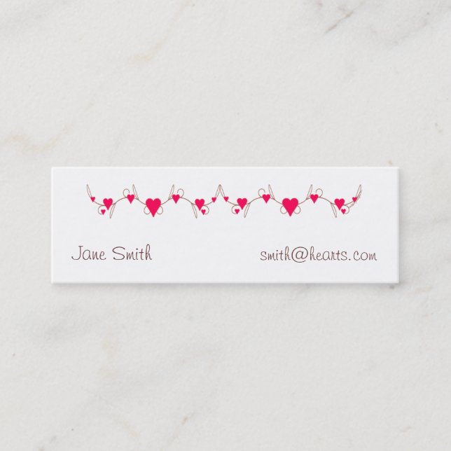 Tarjeta del perfil de la frontera del corazón (Anverso)