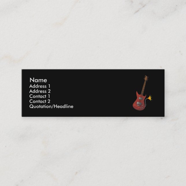 Tarjeta del perfil de la guitarra (Anverso)