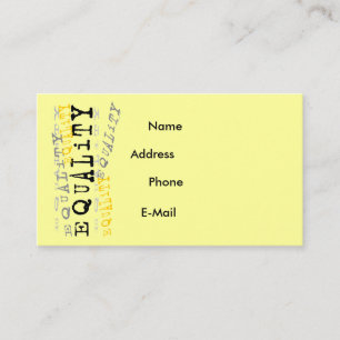 Tarjeta del perfil de la igualdad