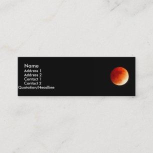 Tarjeta del perfil de la luna del eclipse
