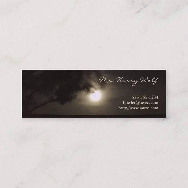 Tarjeta del perfil de la Luna Llena (Anverso)