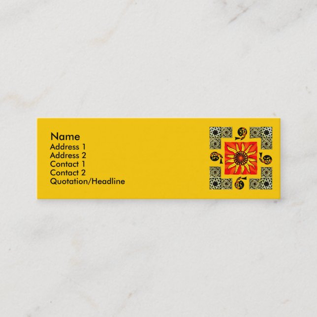 Tarjeta del perfil de la mandala de Sun del Celtic (Anverso)