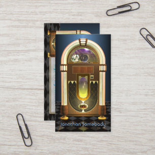 Tarjeta del perfil de la máquina tocadiscos