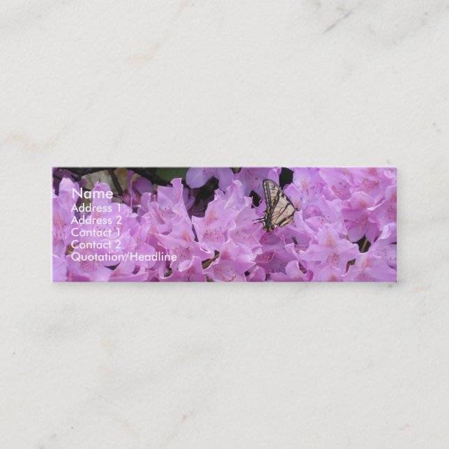 Tarjeta del perfil de la mariposa (Anverso)