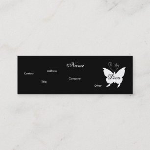 Tarjeta del perfil de la mariposa I de la diva -