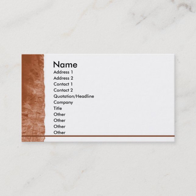 Tarjeta del perfil de la montaña (Anverso)