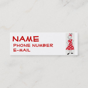 Tarjeta del perfil de la niña